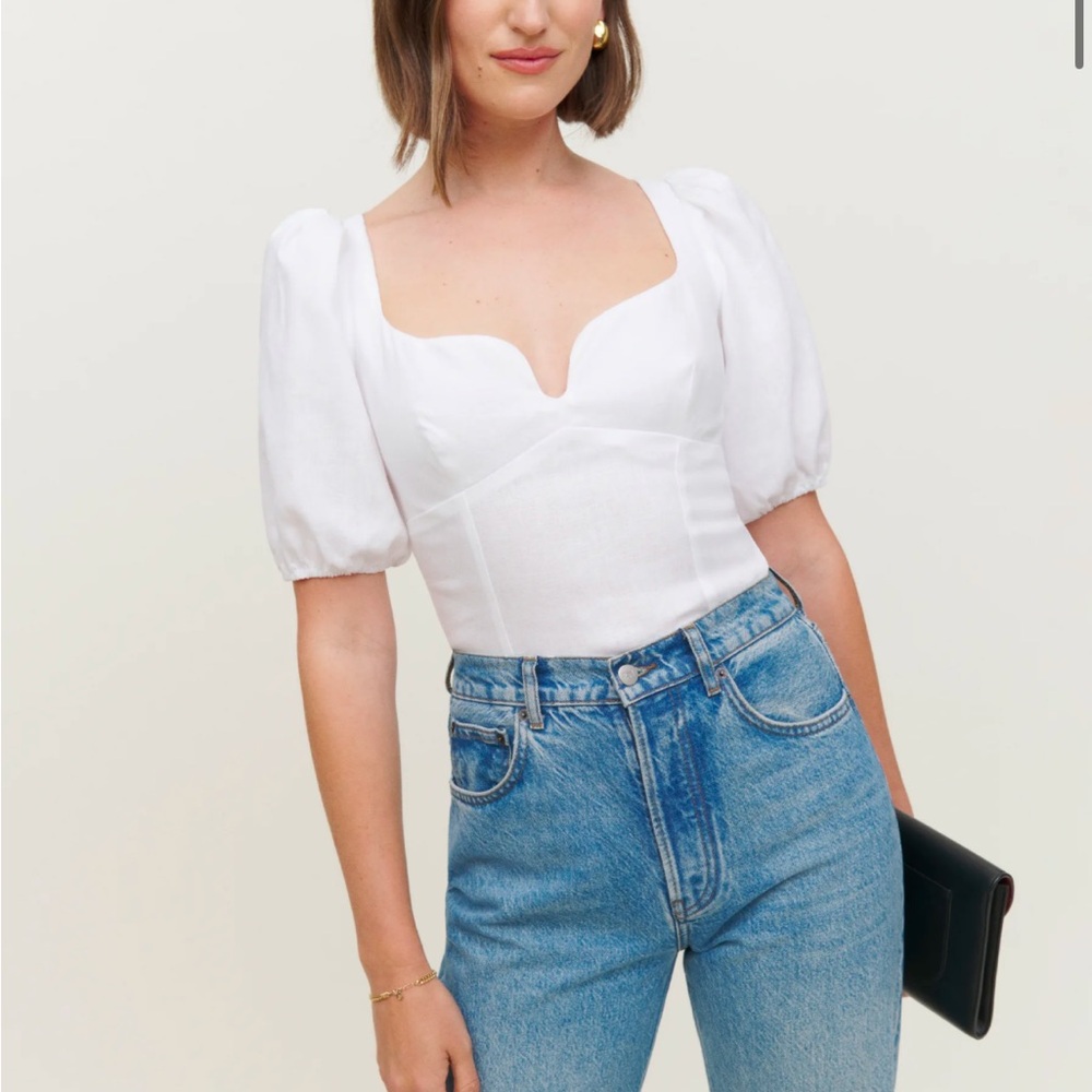 Reformation Mia Linen Top